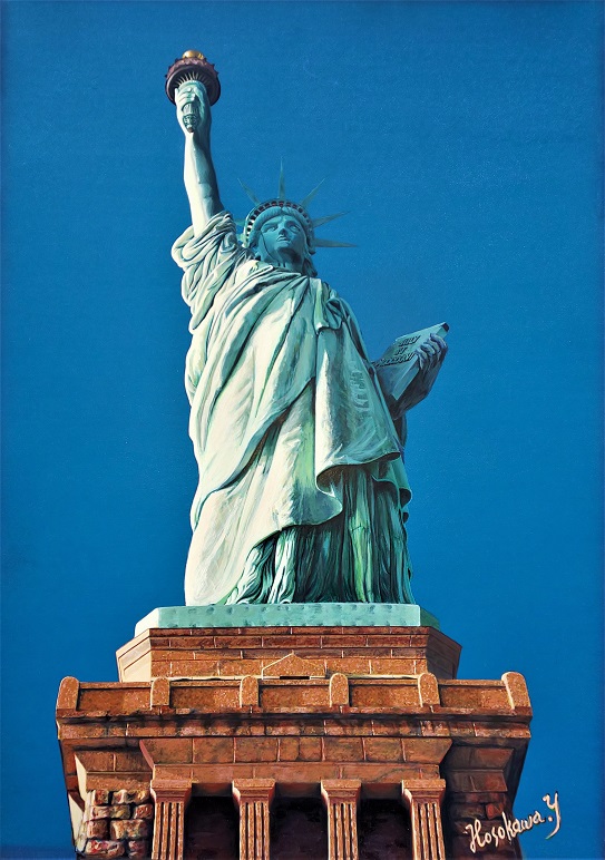 Statue of Liberty acrilic art by Hosokawa